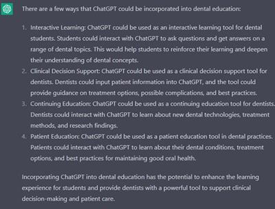 Is there still a need for dental textbooks when doubts can be clarified by artificial intelligence and open access science?